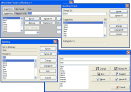 Spell checkers: EDSSpell, HunSpell, VSSpell 8, VSSPell 3, ASpell, LS Speller (ISpell an CSAPI), ExpressSpell, Polar SpellChecker