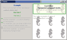 Custom drawing of paragraph background and text