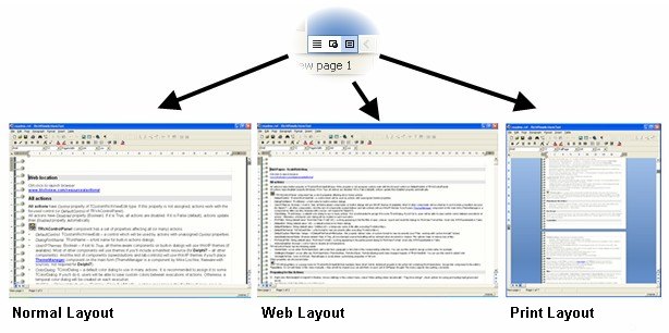 Layouts: Normal, Web, Print