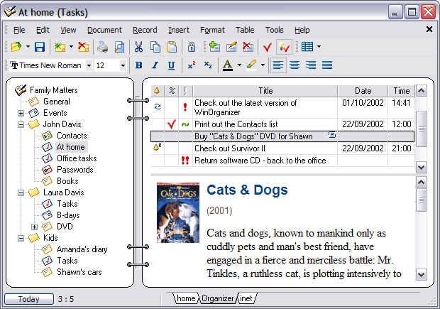 WinOrganizer Screenshot 1 WinOrganizer Screenshot 1