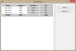 Spreadsheet Demo